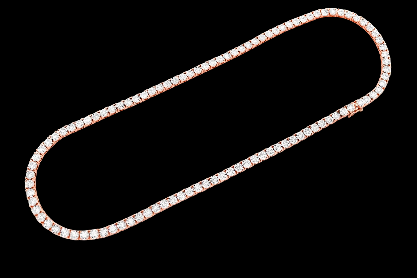 12pt Miracle-Set Diamond Tennis Necklace - 12ctw