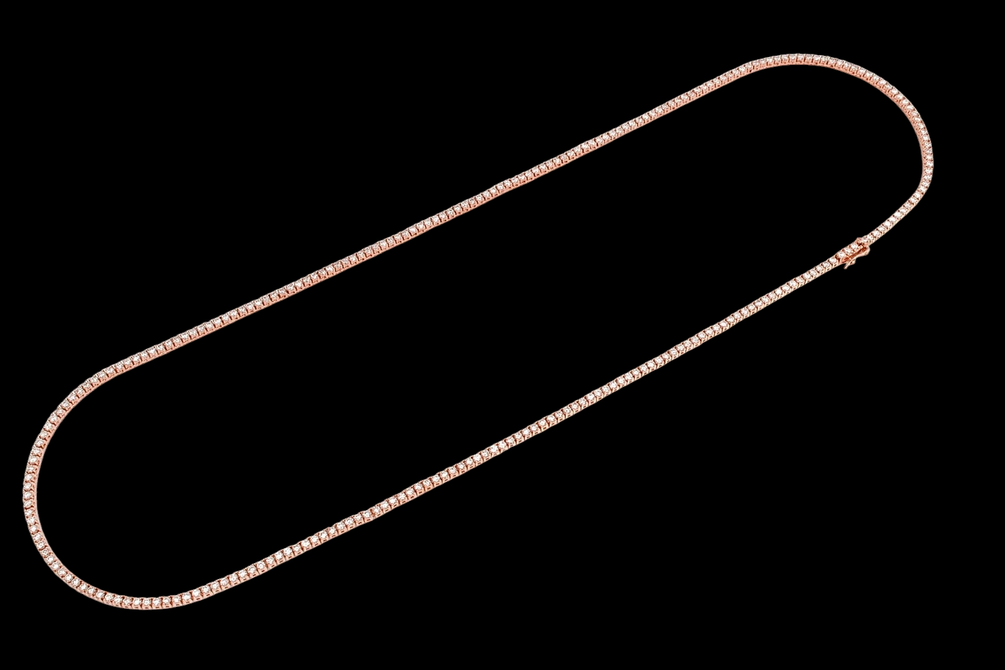 3pt Prong-Set Diamond Tennis Necklace - 6.5ctw