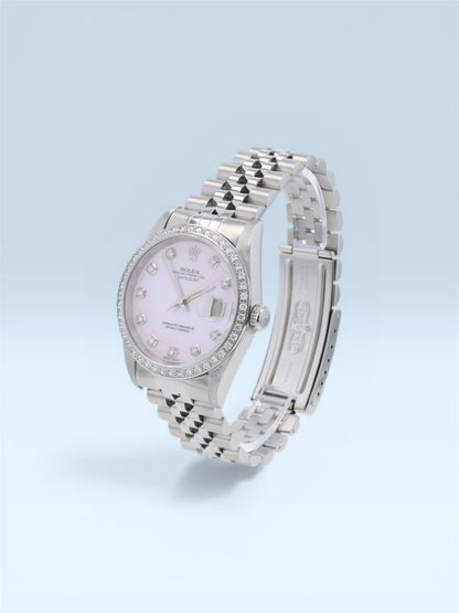 Rolex Datejust 36mm Pink Diamond Dial Jubilee