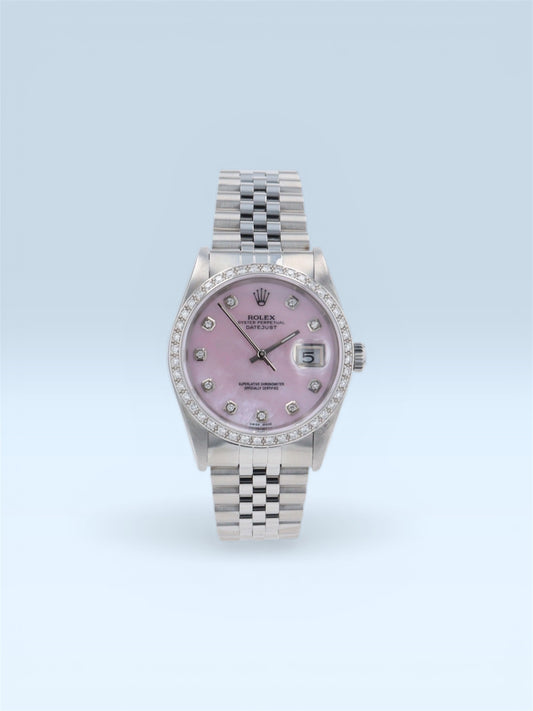 Rolex Datejust 36mm Pink Diamond Dial Jubilee