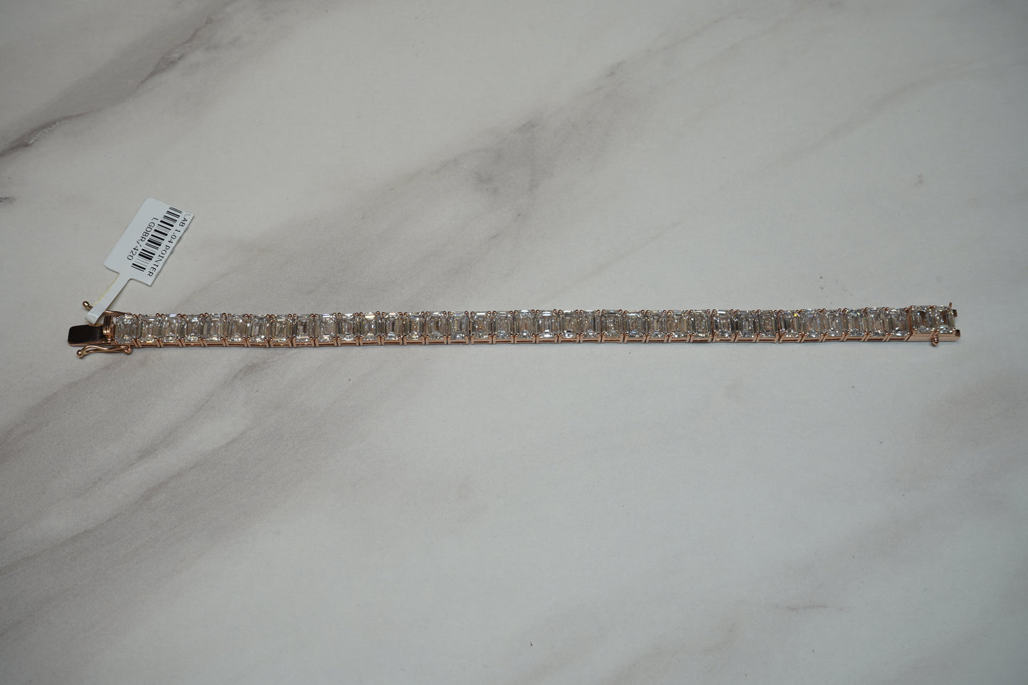 Emerald-Cut Diamond Tennis Bracelet - 44ct