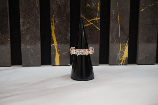 Diamond Eternity Ring - Round & Pear Cut