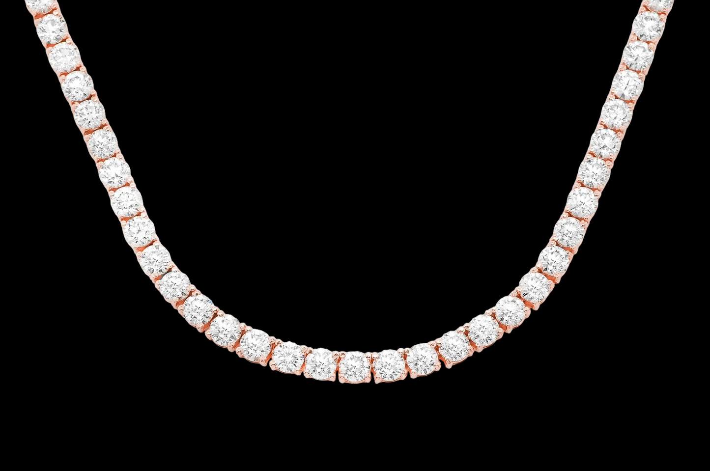 40pt Prong-Set Diamond Tennis Necklace - 45ctw