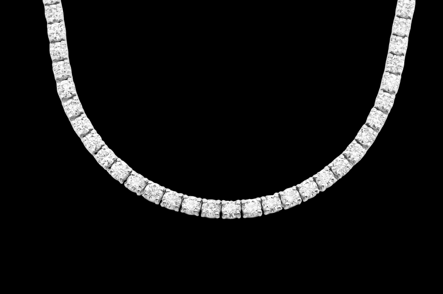 15pt Prong-Set Diamond Tennis Necklace - 22ctw