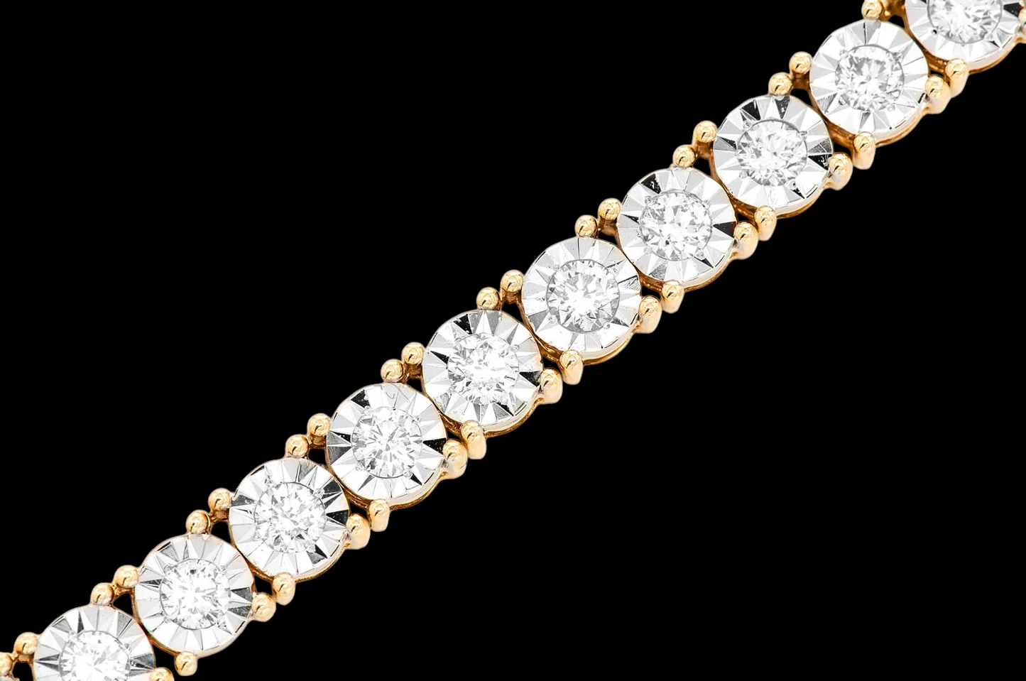 12pt Miracle-Set Diamond Tennis Necklace - 12ctw