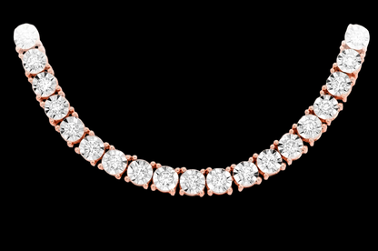 12pt Miracle-Set Diamond Tennis Necklace - 12ctw