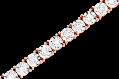 12pt Miracle-Set Diamond Tennis Necklace - 12ctw