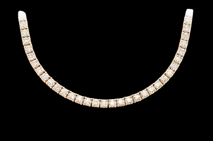 10pt Prong-Set Diamond Tennis Necklace - 14.75ctw