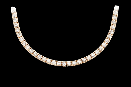 8pt Prong-Set Diamond Tennis Necklace - 16.5ctw