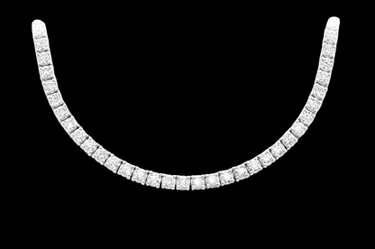 8pt Prong-Set Diamond Tennis Necklace - 16.5ctw