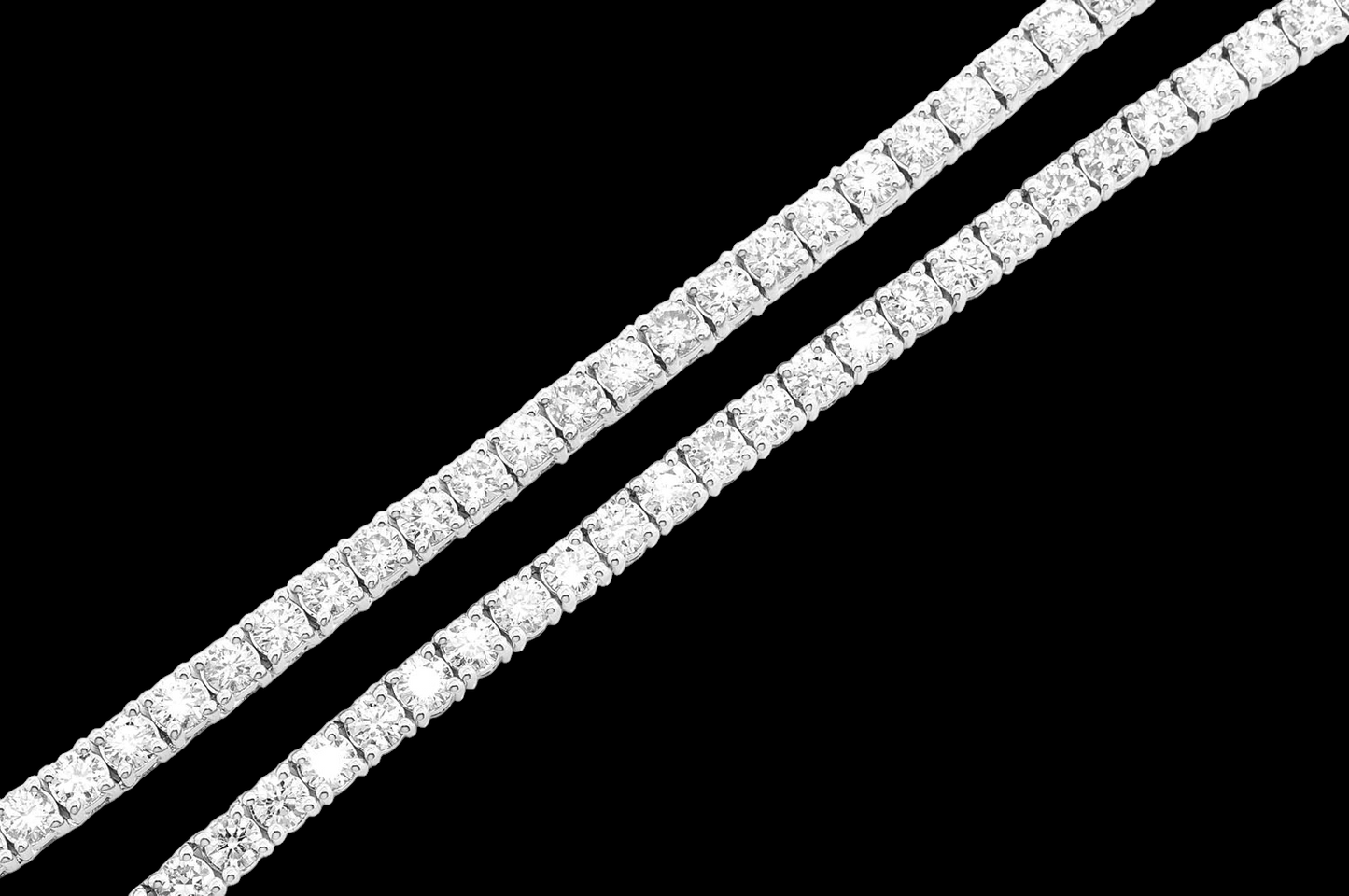 10pt Prong-Set Diamond Tennis Necklace - 14.75ctw