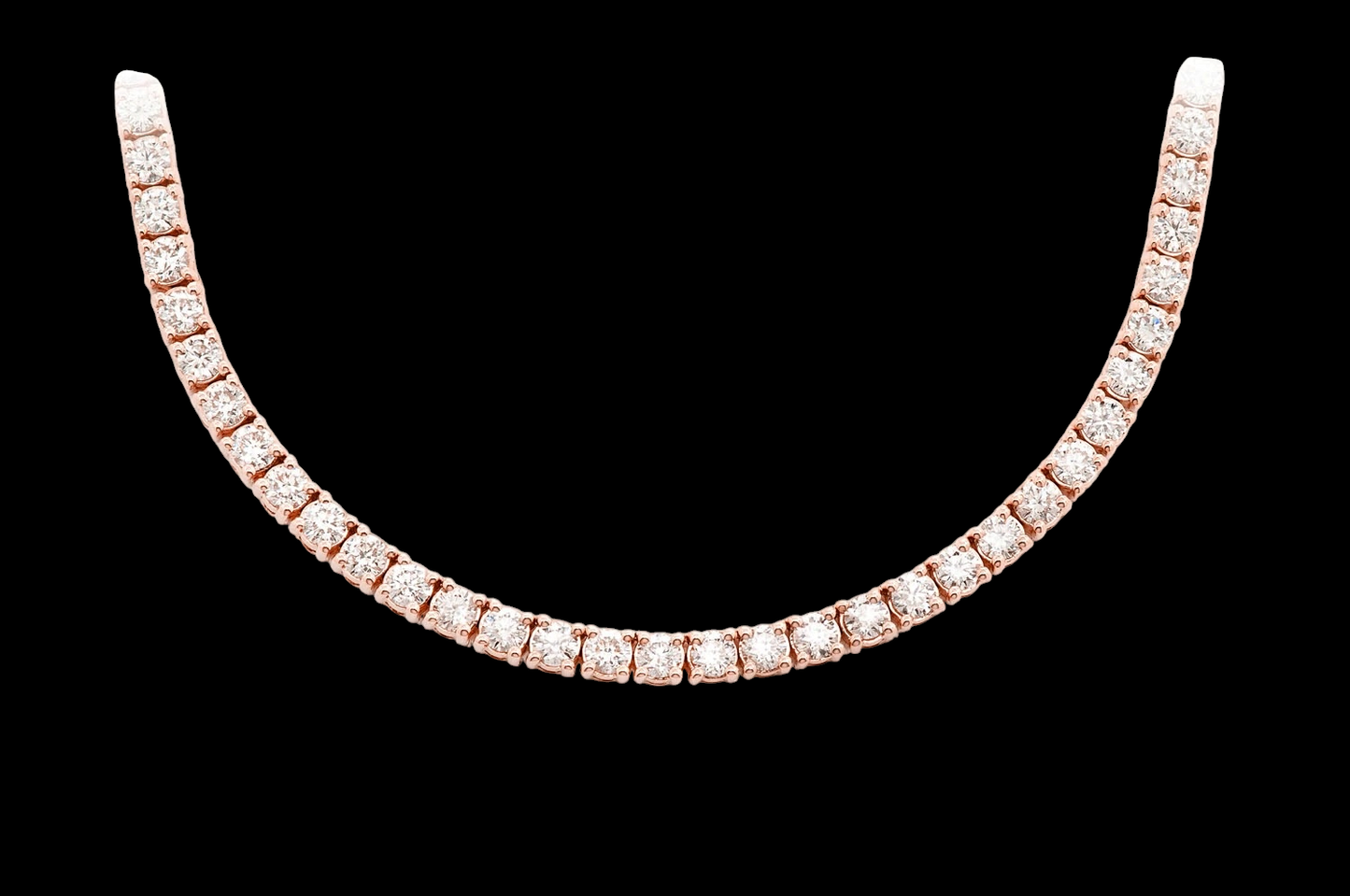 10pt Prong-Set Diamond Tennis Necklace - 14.75ctw