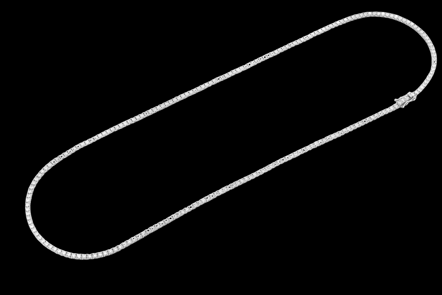 6pt Prong-Set Diamond Tennis Necklace - 10.5ctw