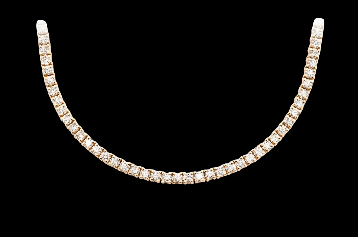 5pt Prong-Set Diamond Tennis Necklace - 11ctw