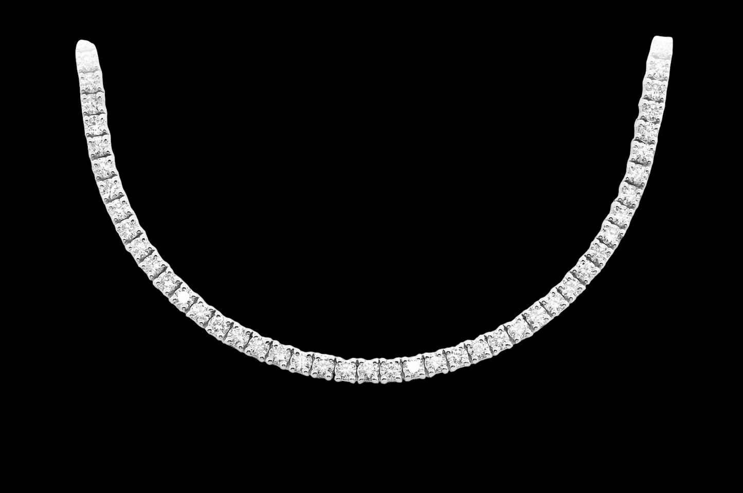 5pt Prong-Set Diamond Tennis Necklace - 11ctw
