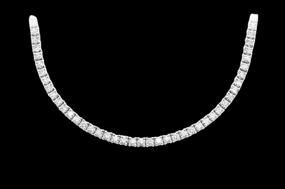 5pt Prong-Set Diamond Tennis Necklace - 11ctw