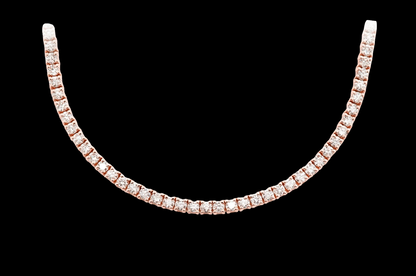 4pt Prong-Set Diamond Tennis Necklace - 8.75ctw