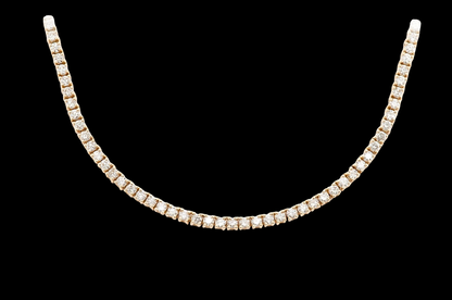 3pt Prong-Set Diamond Tennis Necklace - 6.5ctw