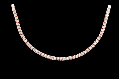3pt Prong-Set Diamond Tennis Necklace - 6.5ctw